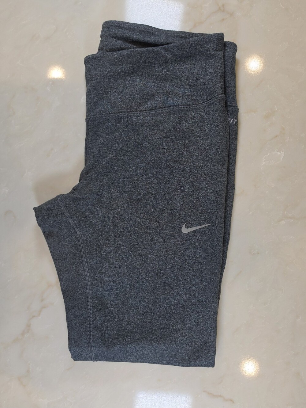 Nike Heather Gray Dri-FIT Athletic Leggings